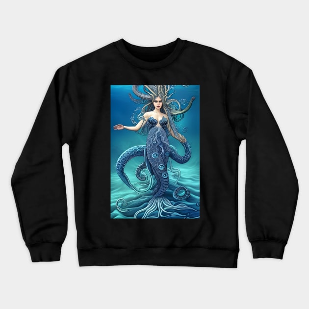 Octopus mermaid Crewneck Sweatshirt by FineArtworld7